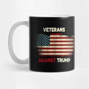 Grunge Veterans Against Trump American Flag Mug